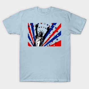 statue of liberty fourth of july pop art T-Shirt